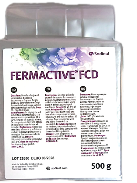 Fermactive FCD(SB) 500 gr, drojdie pentru vin