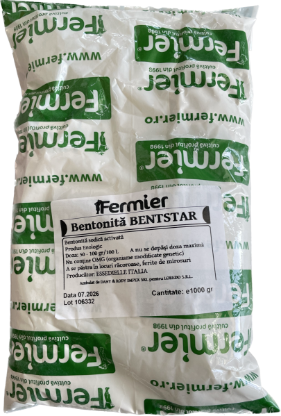 Bentstar 1 kg bentonita pulbere pentru limpezire vin