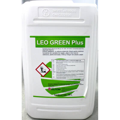 Leo Green Plus 360SL 20 L, erbicid total sistemic, post emergent, neselectiv, glifosat (buruieni monocotiledonate si dicotiledonate, anuale si perene)