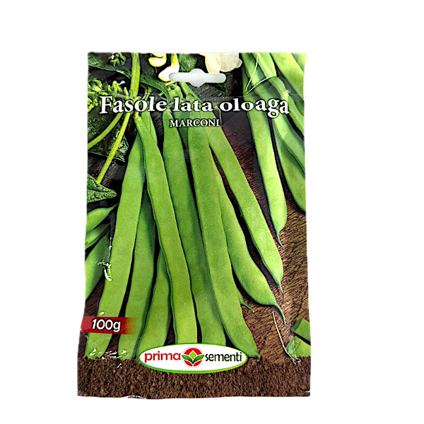 Seminte fasole urcatoare verde Marconi, 100 gr, Prima Sementi