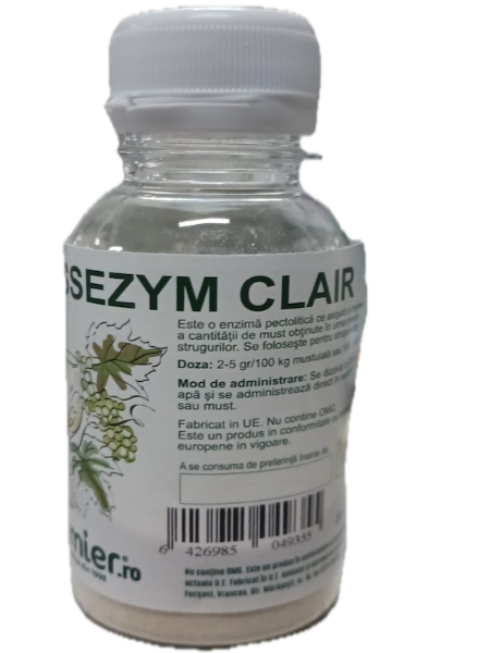 Enzime Essezym Clair 20 gr (pentru struguri albi, creste cantitatea de must obtinuta prin macerare)
