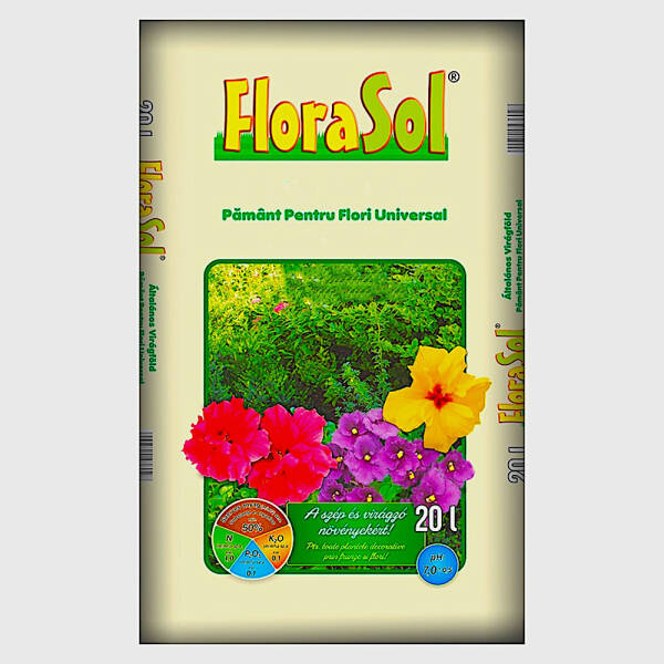 Turba Florasol 10 L, substrat flori/universal