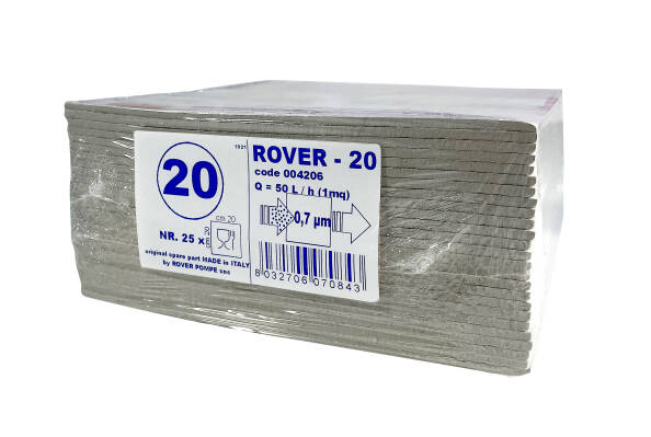 Placa filtranta Rover 20 20x20, dimensiune standard, filtare vin sterila (pentru imbuteliere)