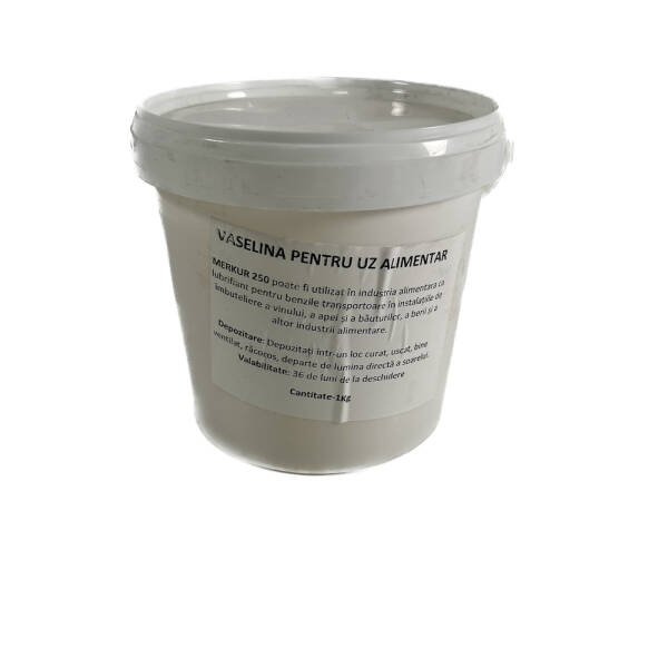 Vaselina alimentara 1 kg, se foloseste pentru ungerea lagarelor zdrobitoarelor