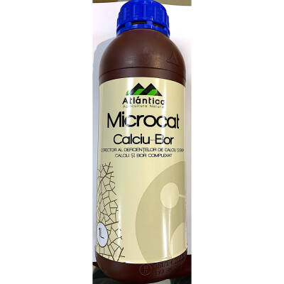 Microcat Calciu-Bor 1L ingrasamant foliar pentru carente de Calciu si Bor, Atlantica Agricola, contine Calciu, Bor, Azot, aminoacizi, acizi organici (grau, porumb, rapita, floarea soarelui, cartof, mazare, gazon, pomi fructiferi, vita de vie)