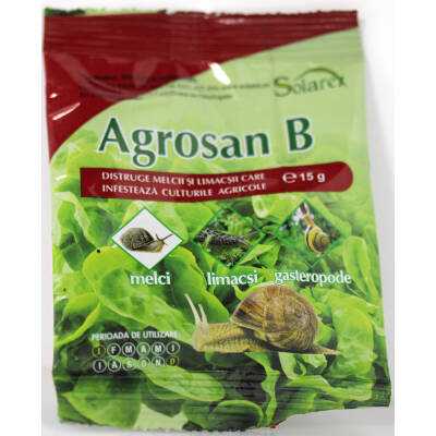 Agrosan B 15 gr moluscocid (melci, limacsi, gastropode)