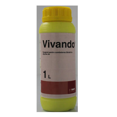Vivando 1L, fungicid sistemic, BASF, fainare (vita de vie), rezistenta ridicata la spalare, sigur pentru albine, interval scurt pana la recoltare, nu afecteaza fermentatia