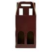 Cutie pentru 2 sticle, culoare Bordeaux cu gat deschis