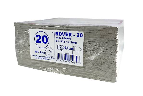 Pachet 25 placi filtrante Rover 20, filtrare vin sterila (pentru imbuteliere)