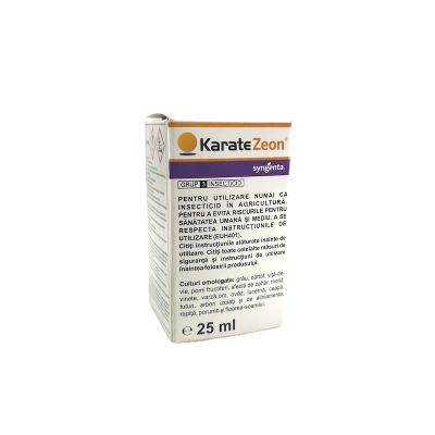 Karate Zeon 25 ml, insecticid contact, Syngenta (vita de vie, cartof, ceapa, cires, floarea soarelui, grau, orz, lucerna, mar, par, piersic, porumb, prun, rapita, varza, vinete)