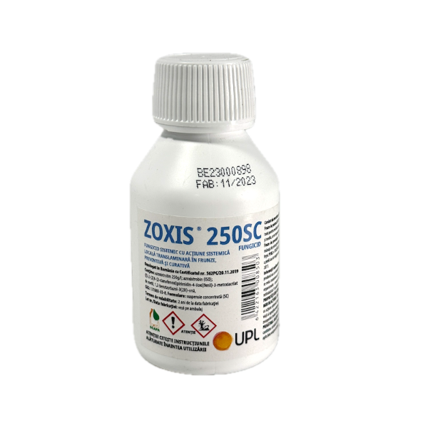 Zoxis 250SC 100 ml, Fungicid Pomi Fructiferi,Legume,Flori,Gazon,Vie